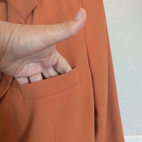 VERY RARE 80s USA MADE CALVIN KLEIN SUIT | 8 | EVC | Texas Longhorn Orange - Picture 3 of 16